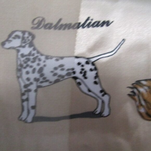 Scarf with Dogs-20"x20” Boxer, Poodle, Pug, Doxie, Dalmation and Others - Picture 8 of 9